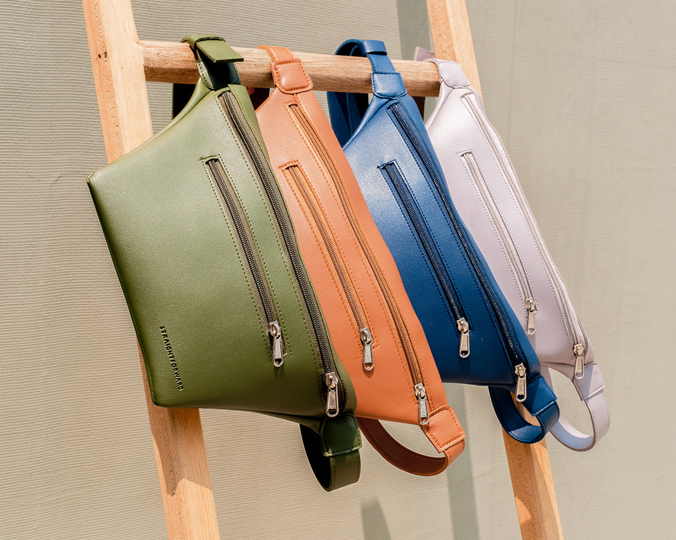 Daily Vegan Leather Multi-pocket Belt Bag