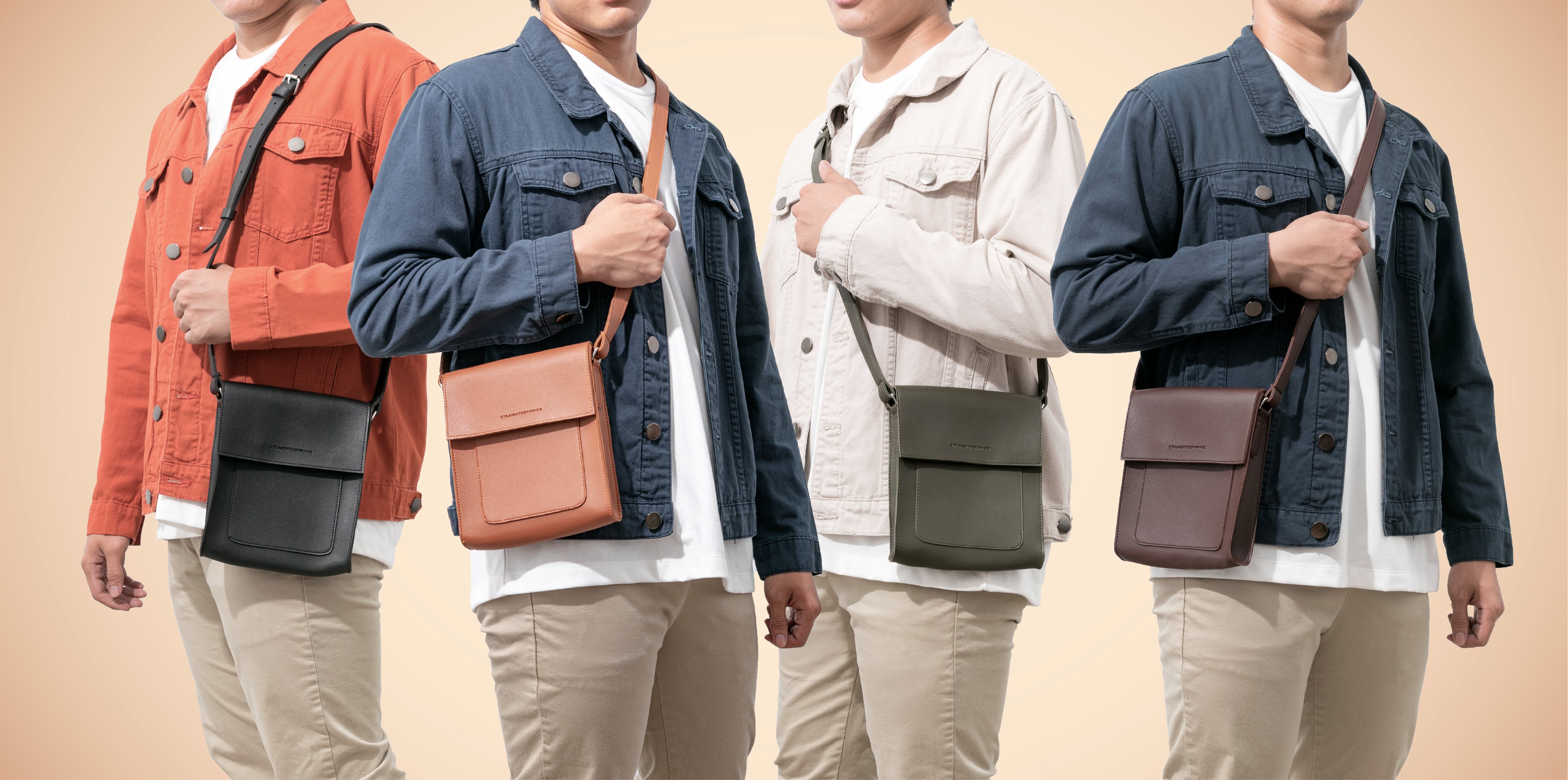 Daily Vegan Leather Mini Multi-pocket Sling Bag