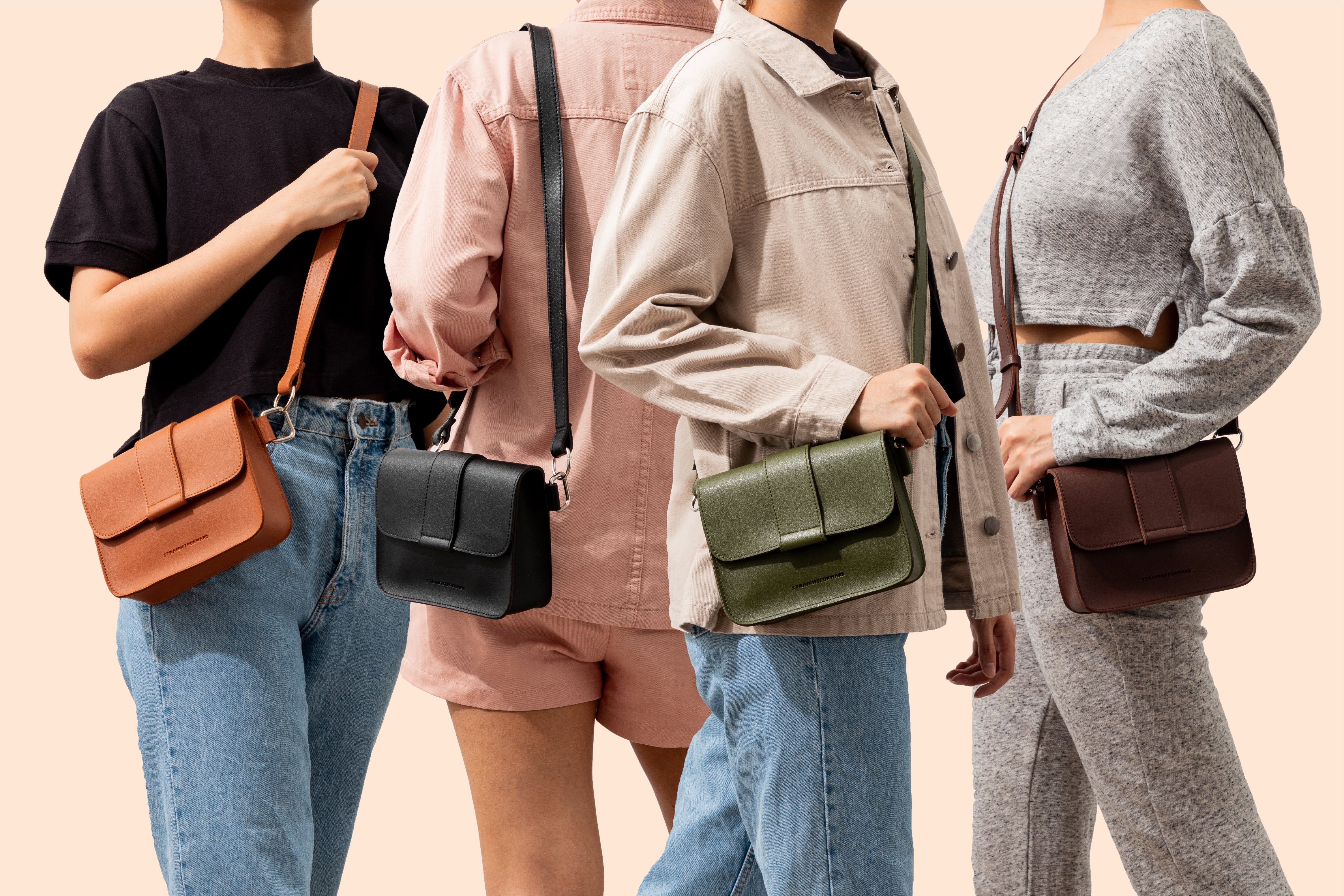 Daily Vegan Leather Mini Flap Square Bag