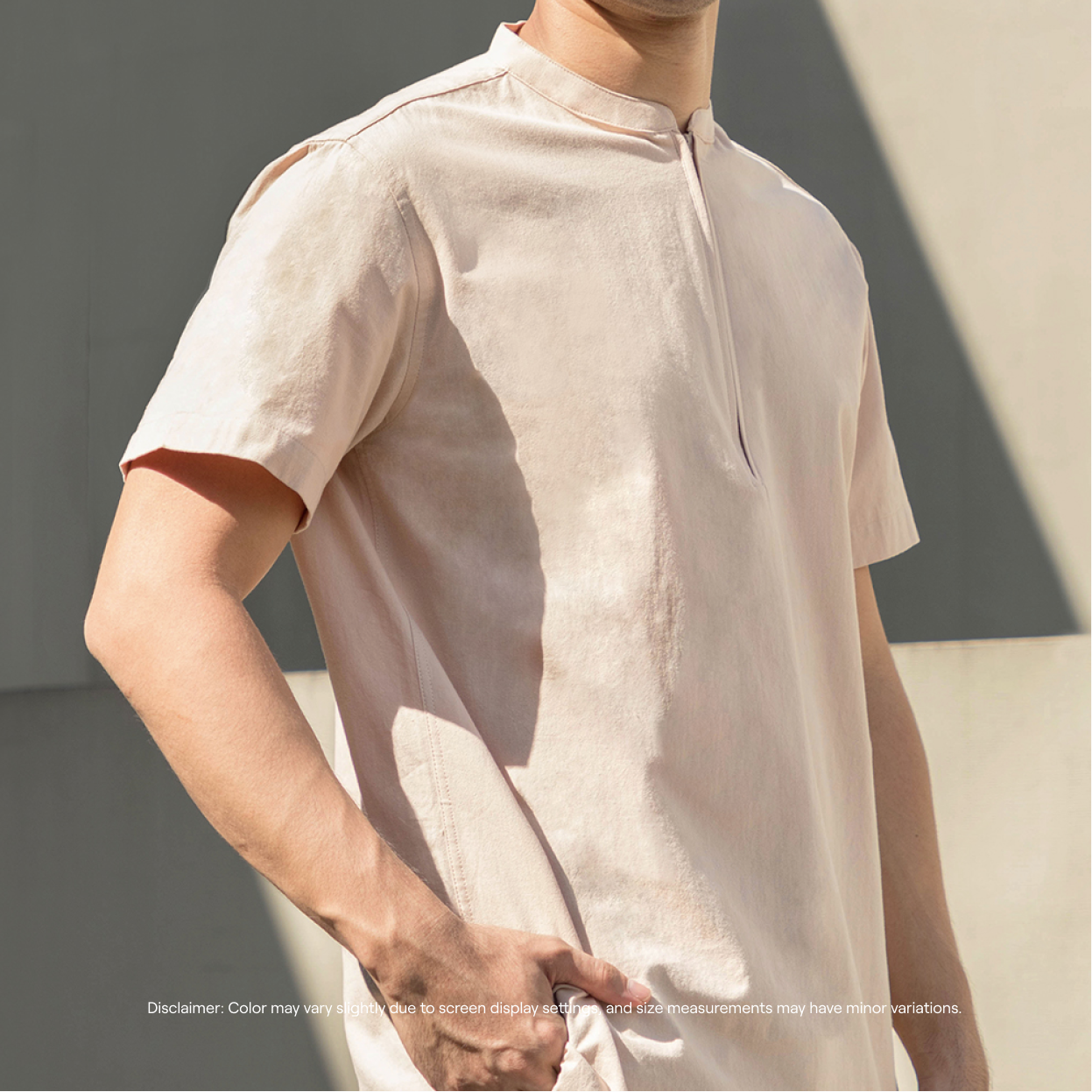 Linen Blend Zipped Top