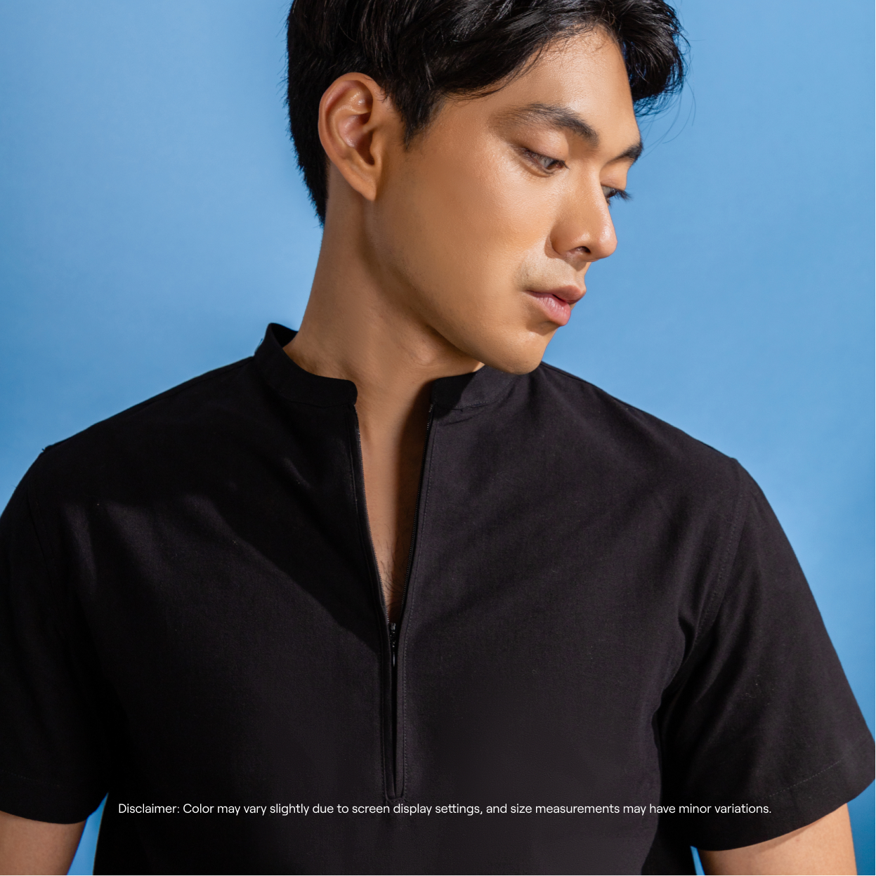 Linen Blend Zipped Top