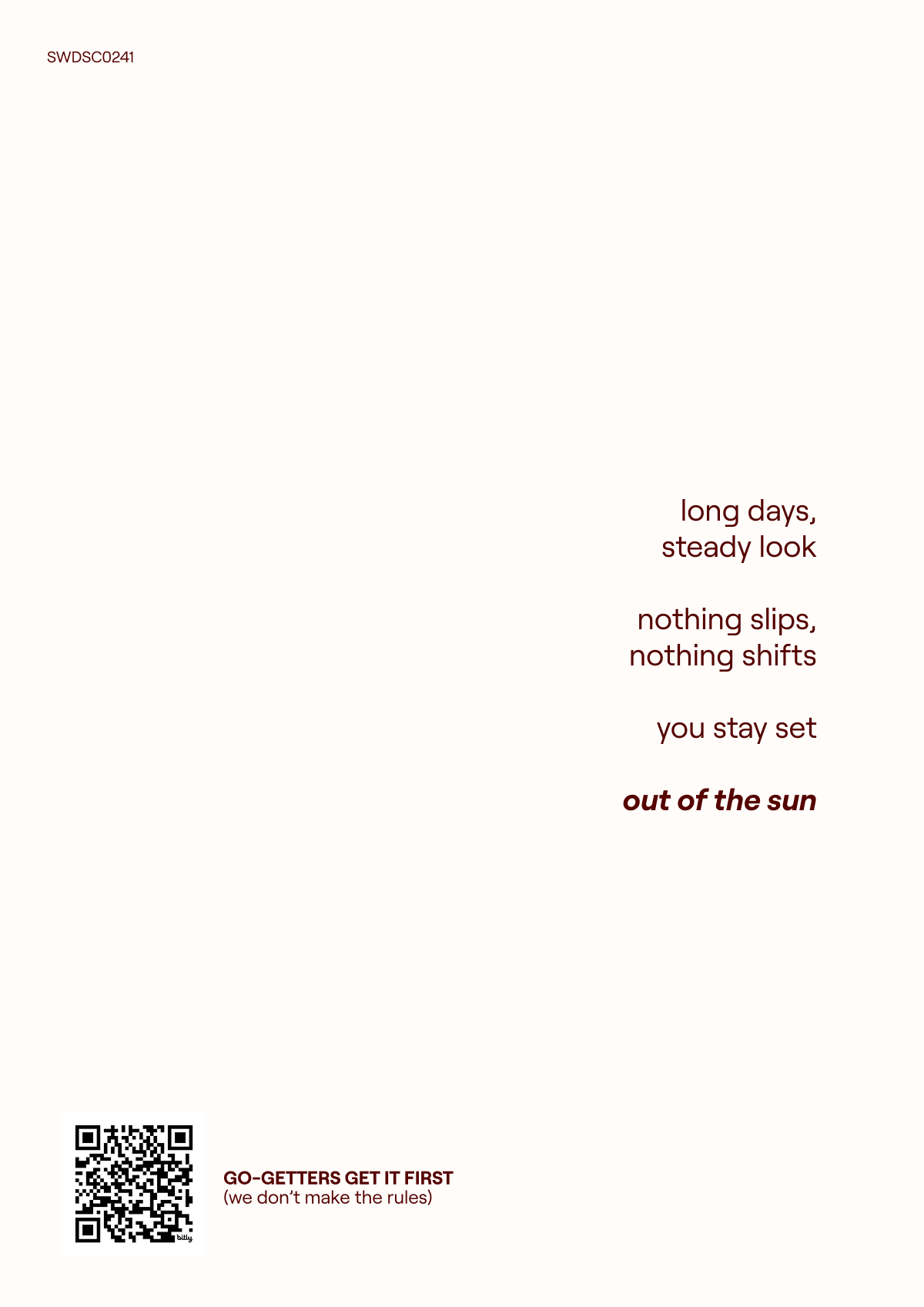 Straightforward Postcards Out of the Sun