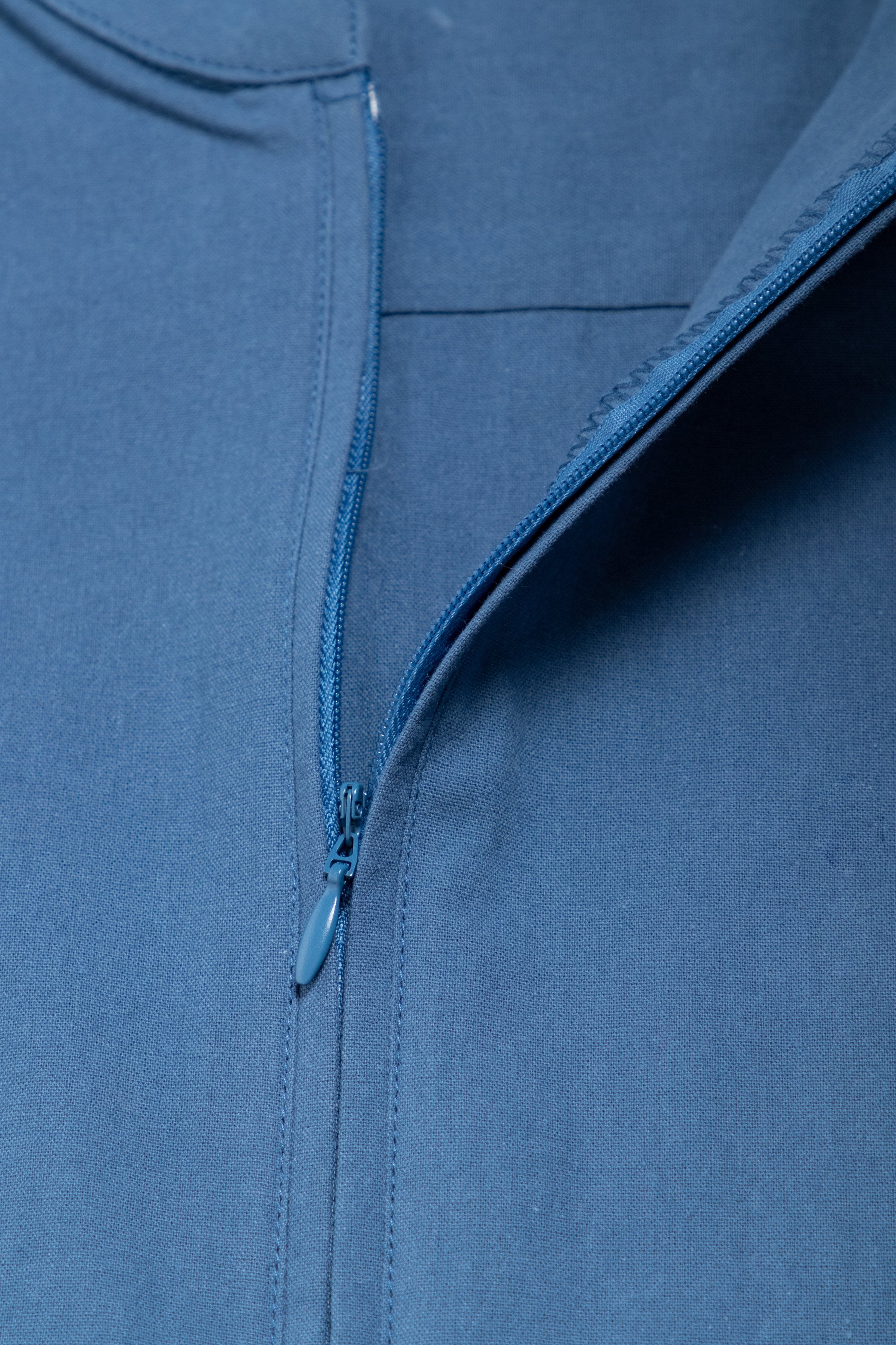 Linen Blend Zipped Top