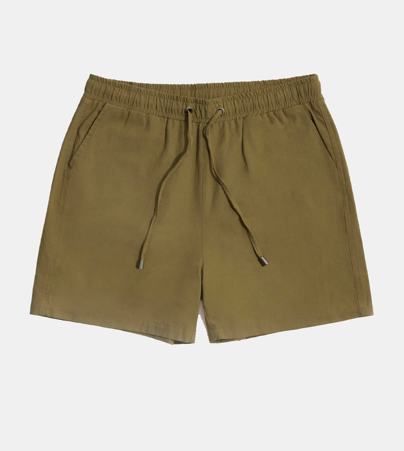 Linen Blend Drawstring Summer Shorts