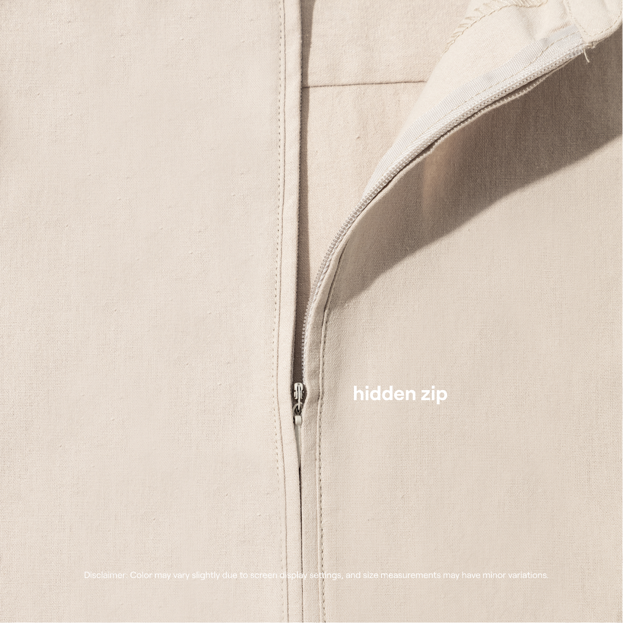 Linen Blend Zipped Top