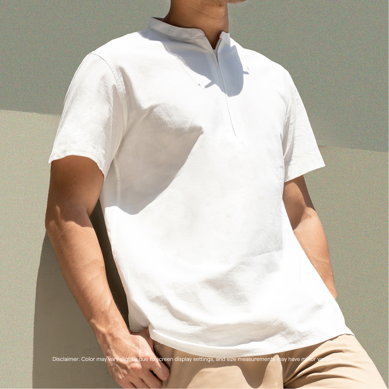 Linen Blend Zipped Top