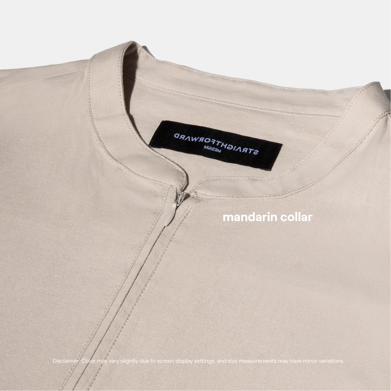 Linen Blend Zipped Top