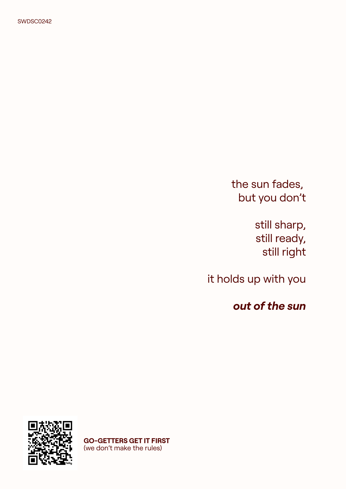 Straightforward Postcards Out of the Sun
