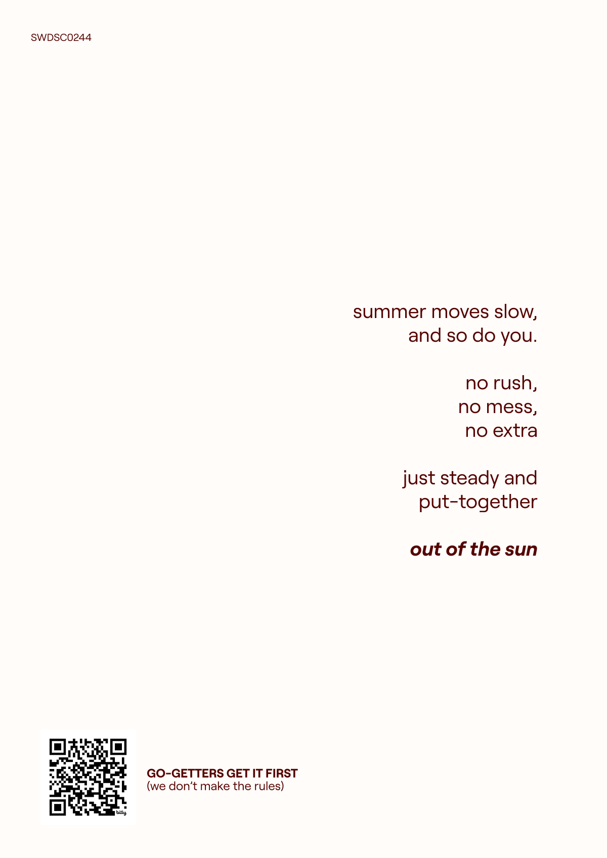 Straightforward Postcards Out of the Sun