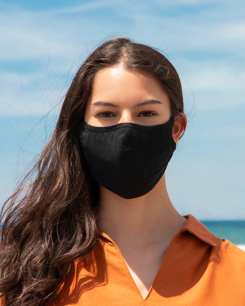 Linen Blend Ergonomic Mask