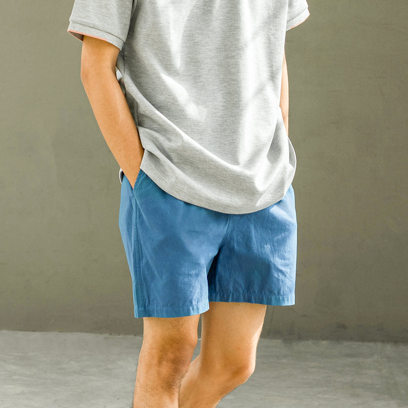 Linen Blend Drawstring Summer Shorts