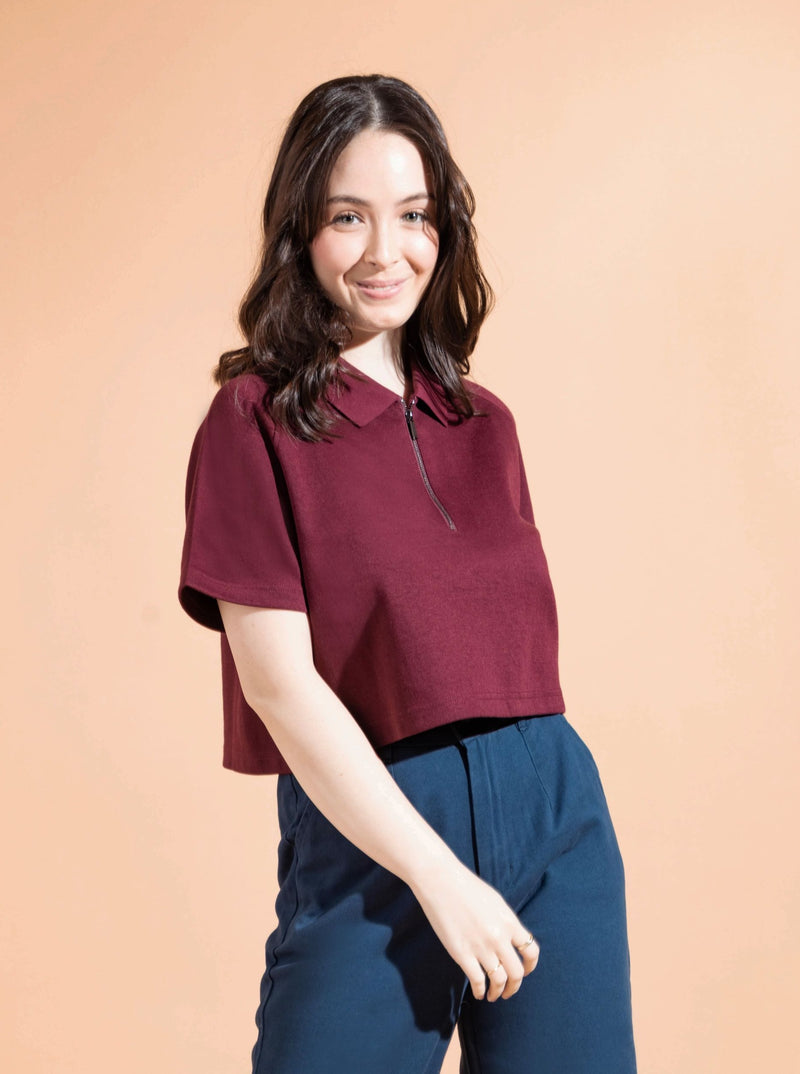 Zip polo womens Clearance