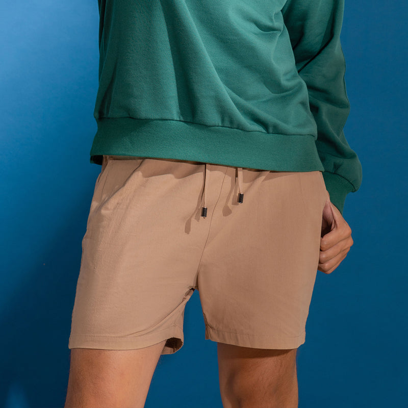 Linen Blend Drawstring Summer Shorts