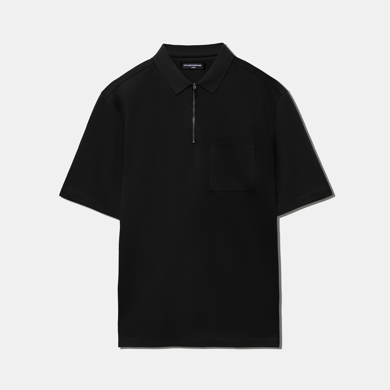 Mens zip sales up polo shirts