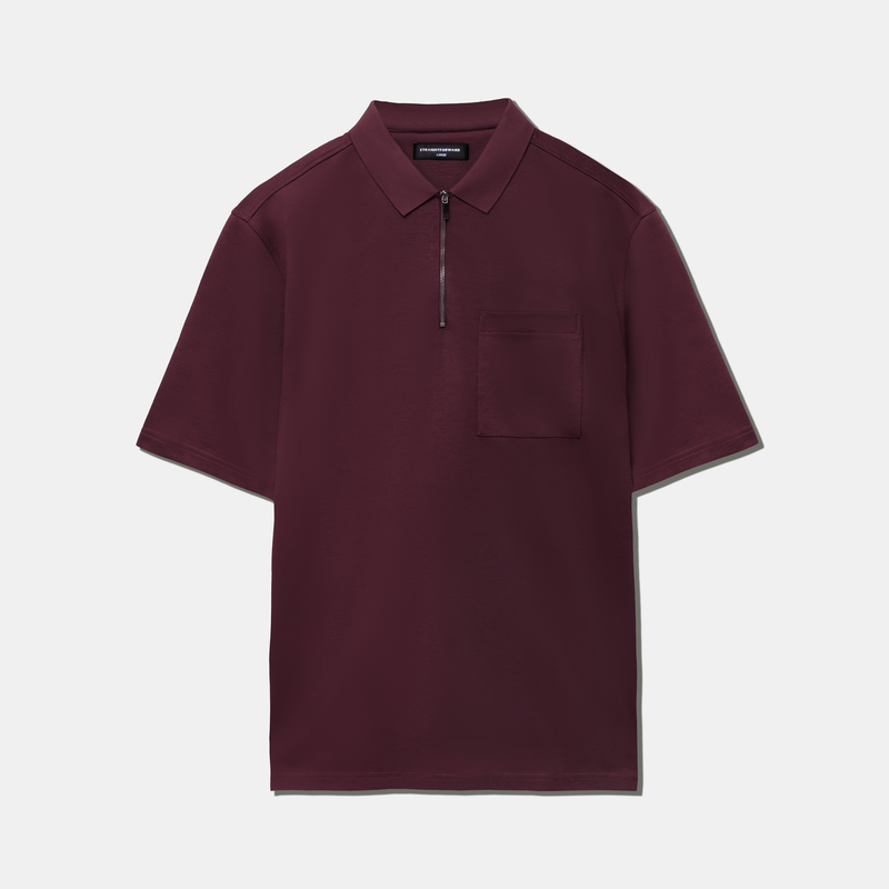 Mens zip up polo top shirts