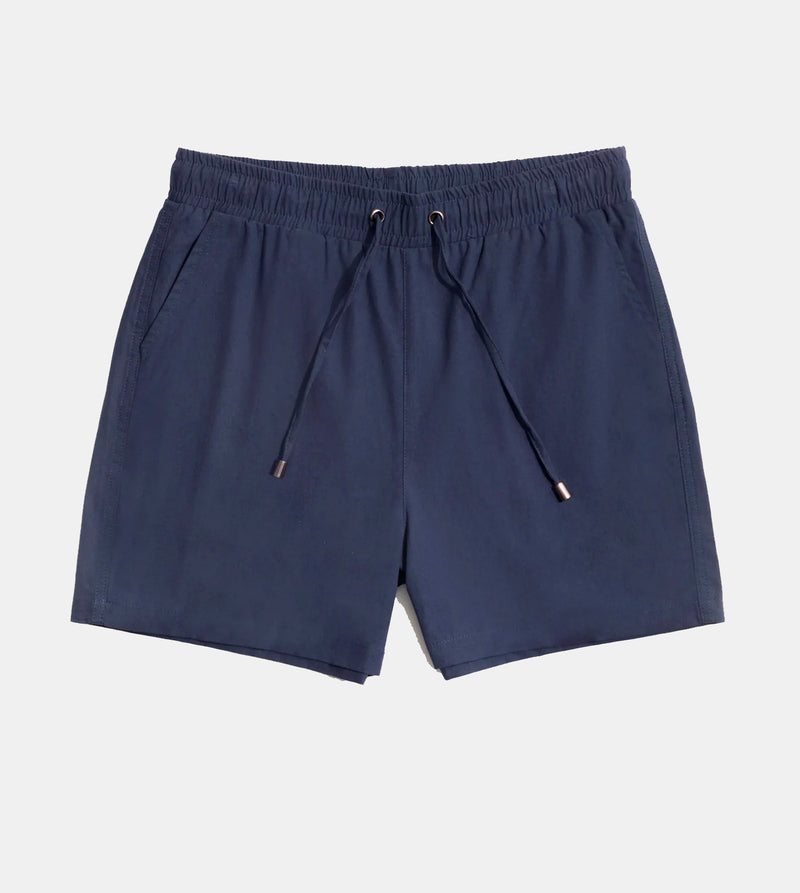 Linen Blend Drawstring Summer Shorts